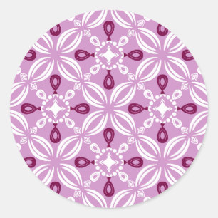 Pretty Petaline Stickers/Labels Sheet (Pink) Classic Round Sticker