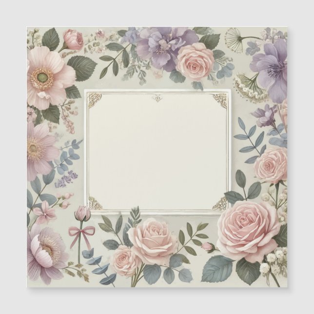 Pretty Petals Invitation/Announcement Magnetic Invitation (Front)