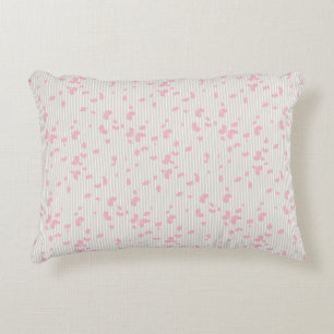 Pretty Petals on Stripes Accent Pillow