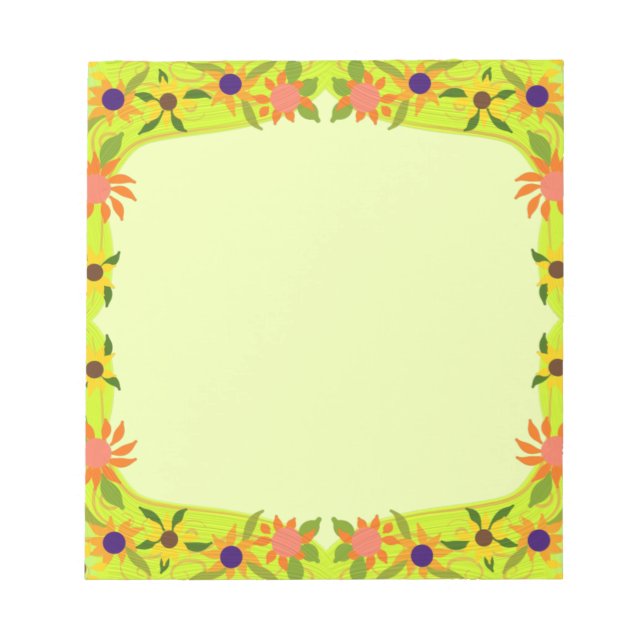 Pretty Petite Flowers You Customize Notepad (Front)