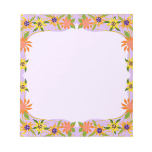 Pretty Petite Flowers You Customize Purple Notepad