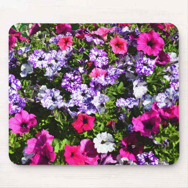 Pretty petunia flowers mouse pad (Front)