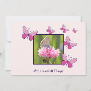 Pretty Photo With Heartfelt Thanks! Thank You Card