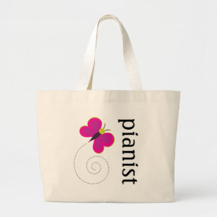Pretty Pianist Piano Tote Bag