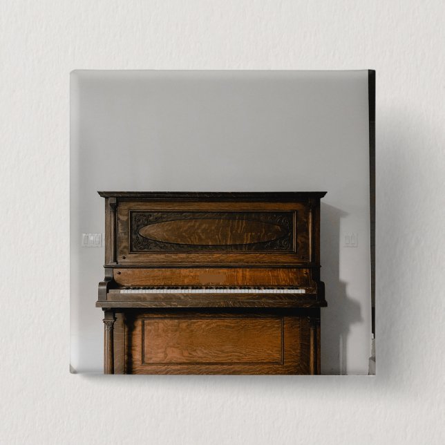 Pretty Piano Artwork 2 Inch Square Button (Front)