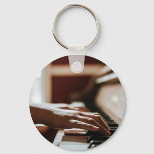Pretty Piano Artwork Keychain