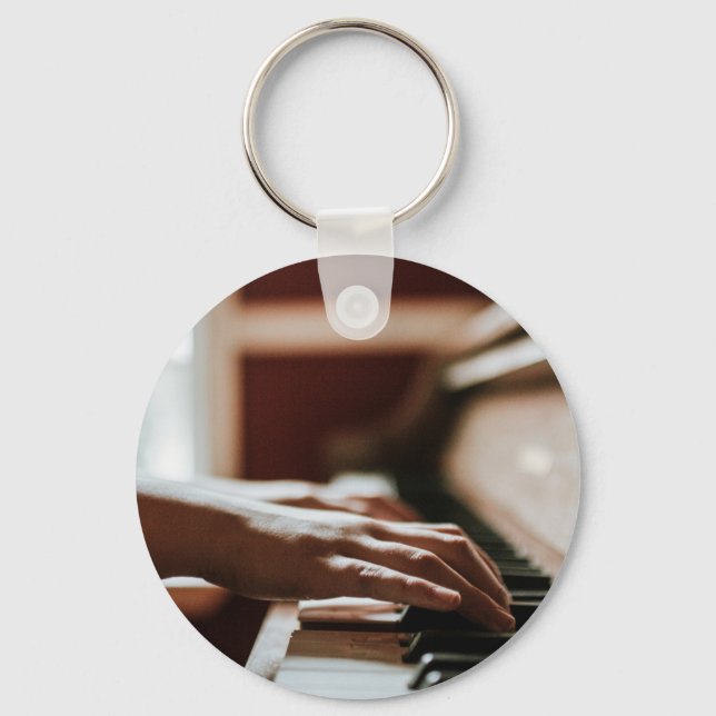 Pretty Piano Artwork Keychain (Front)
