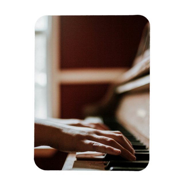 Pretty Piano Artwork Magnet (Vertical)
