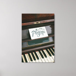 Pretty Piano Canvas Print