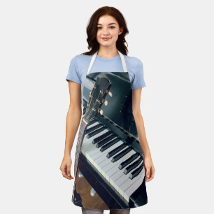 Pretty Piano Design Apron