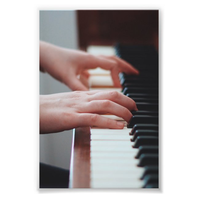Pretty Piano Design Photo Print (Front)