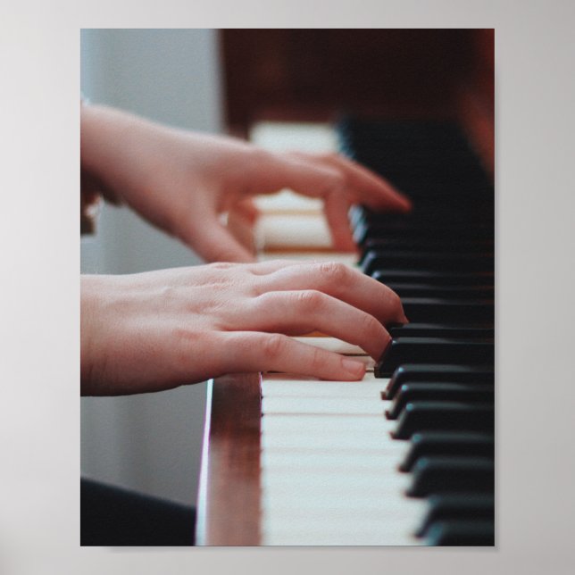Pretty Piano Design Poster (Front)