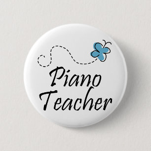 Pretty Piano Teacher Button