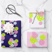 Pretty Pickleball Wrapping Paper