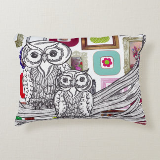 Pretty Picture Owls Decorative Pillow