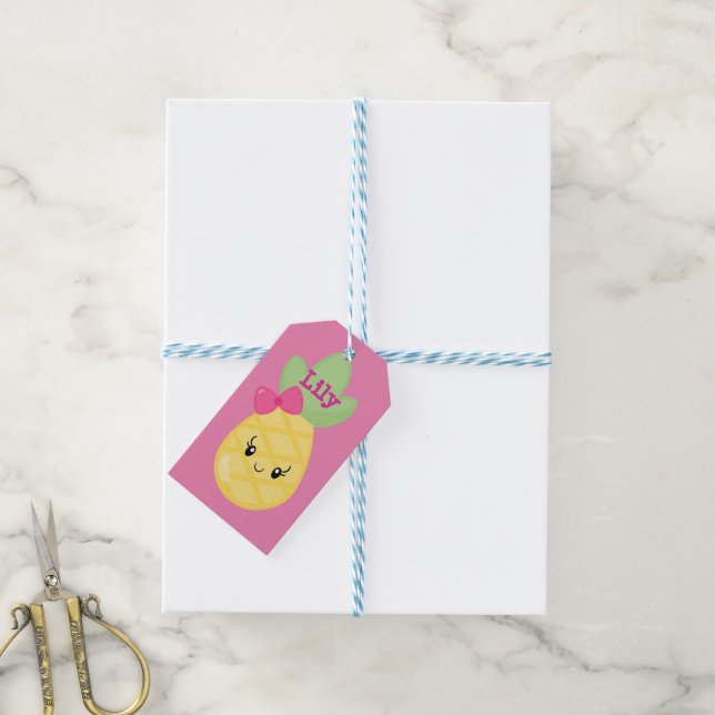 Pretty Pineapple favour tags (With Twine)
