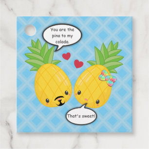 Pretty Pineapple Tropical Pina Colada Romantic Favour Tags