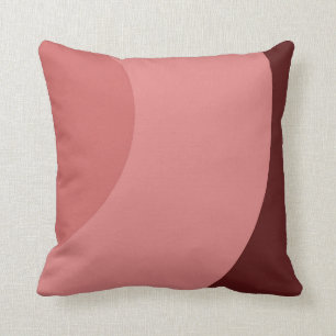 Pretty Pink and Burgundy Pattern Throw Pillow