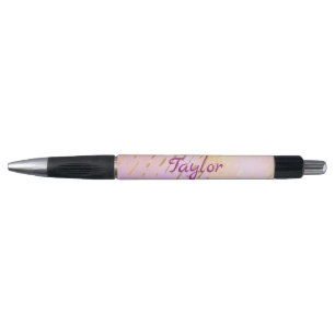 Pretty pink and gold glam pen