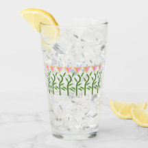 Pretty pink and mint flower border