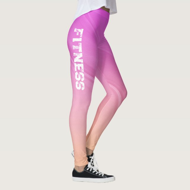 Pretty Pink and Orange Gradient  Leggings (Right)