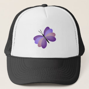 Pretty Pink and Purple Butterfly Trucker Hat