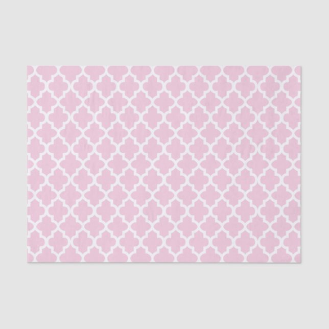 Pretty Pink and Quatrefoil Pattern - DIY Color Tissue Paper (Front)