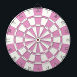 Pretty Pink And White Dartboard<br><div class="desc">Pretty Pink And White Dart Board</div>