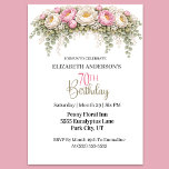 Pretty Pink and White Peony 70th Birthday Invitation<br><div class="desc">Celebrate a remarkable milestone with this elegant 70th birthday invitation featuring a beautiful peony floral theme. Designed with soft pink and white peonies, delicate greenery, and graceful botanical details, this invitation creates a timeless and sophisticated look perfect for honoring a special woman turning seventy. The refined floral arrangement paired with...</div>