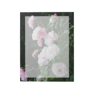 pretty pink and white rose flower bushes. Floral, Notepad