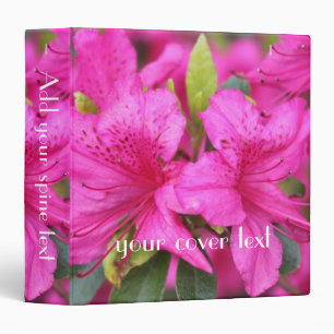 pretty pink azalea flowers binder