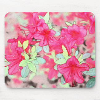 pretty pink azalea flowers. Floral garden plant Mouse Pad