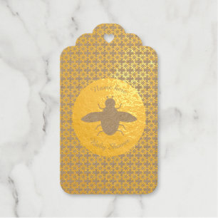 Pretty Pink Baby Girl Bee Baby Shower Custom Gift Tags