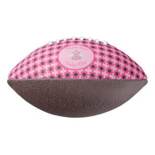 Pretty Pink Baby Girl Bee Custom Football
