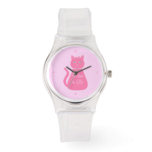 Pretty Pink Baby Girl Cat Custom Mom to be. Watch