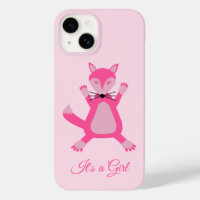 Pretty Pink Baby Girl Fox Custom Gender Reveal