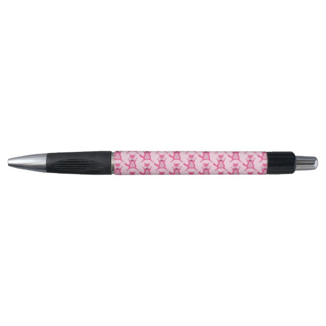 Pretty Pink Baby Girl Fox Patterned Pen (Front)