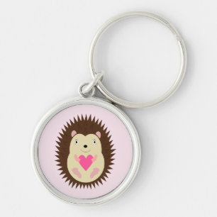 Pretty Pink Baby Girl Hedgehog Keychain