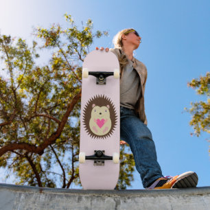 Pretty Pink Baby Girl Hedgehog Skateboard
