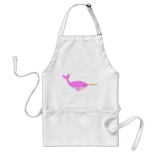 Pretty Pink Baby Girl Narwhal Standard Apron