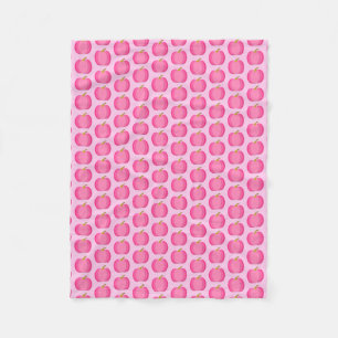 Pretty Pink Baby Girl Pumpkin Patterned Fleece Blanket