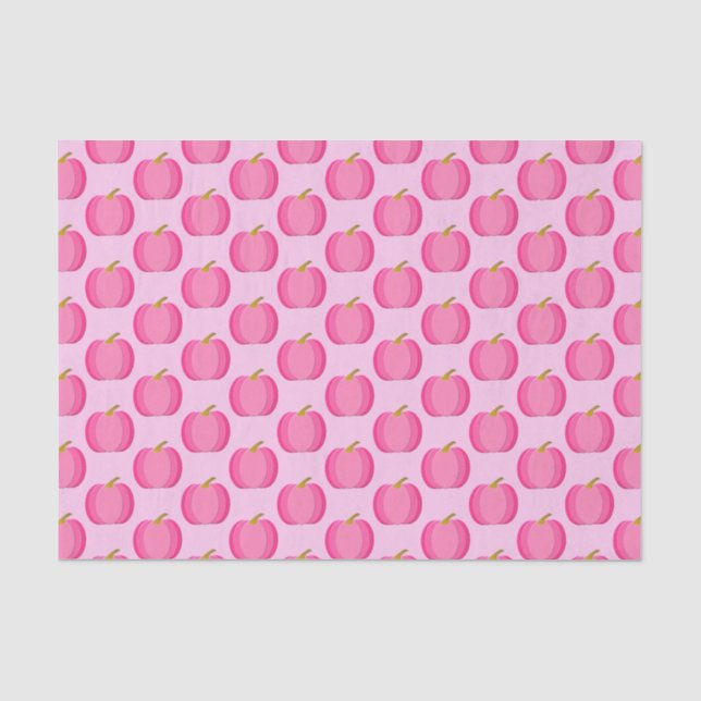 Pretty Pink Baby Girl Pumpkin Patterned Tissue Paper (Front)