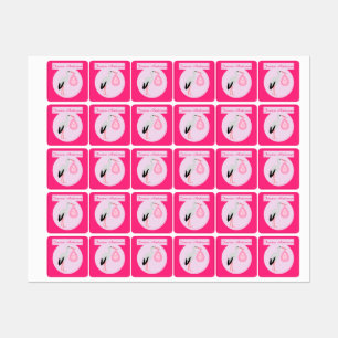 Pretty Pink Baby Girl Stork Custom Clothing