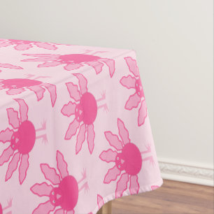 Pretty Pink Baby Girl Thanksgiving Turkey Pattern Tablecloth