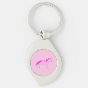 Pretty Pink Baby Girl Unicorn Keychain