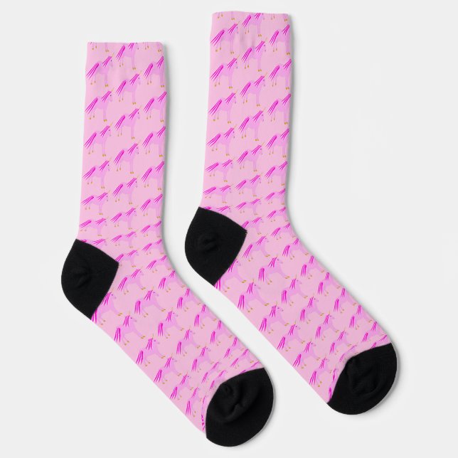 Pretty Pink Baby Girl Unicorn Patterned Socks (Right)