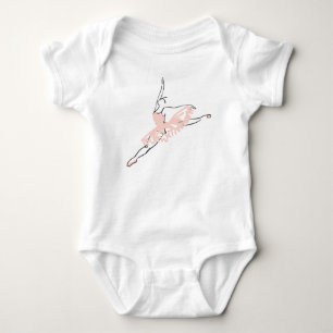 Pretty Pink Ballerina Baby Bodysuit
