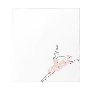 Pretty Pink Ballerina Notepad