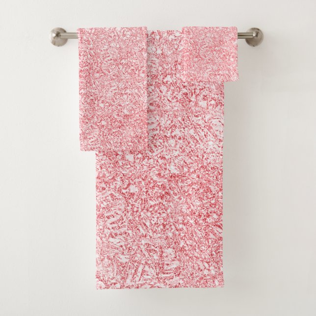 Pretty Pink Bath Towel Set (Insitu)