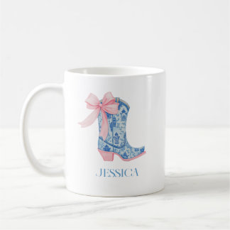 Pretty Pink & Blue Chinoiserie Bow Daughter Coffee Mug